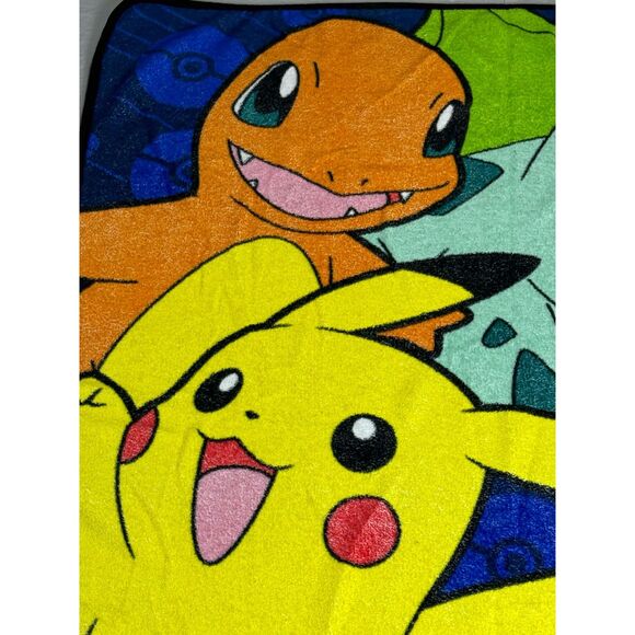 Pokemon Nintendo Pikachu Charmander THrow Blanket 44" x 60" Fleece - Picture 3 of 5